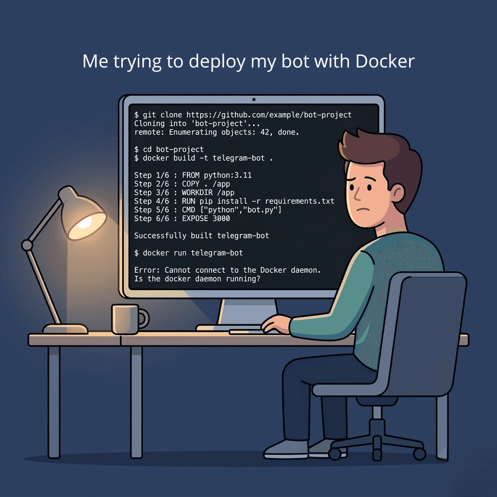 Struggling to deploy a bot with Docker